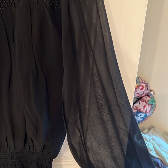 Joie Black boho elbaz blouson dress XS - Picture 4 of 12